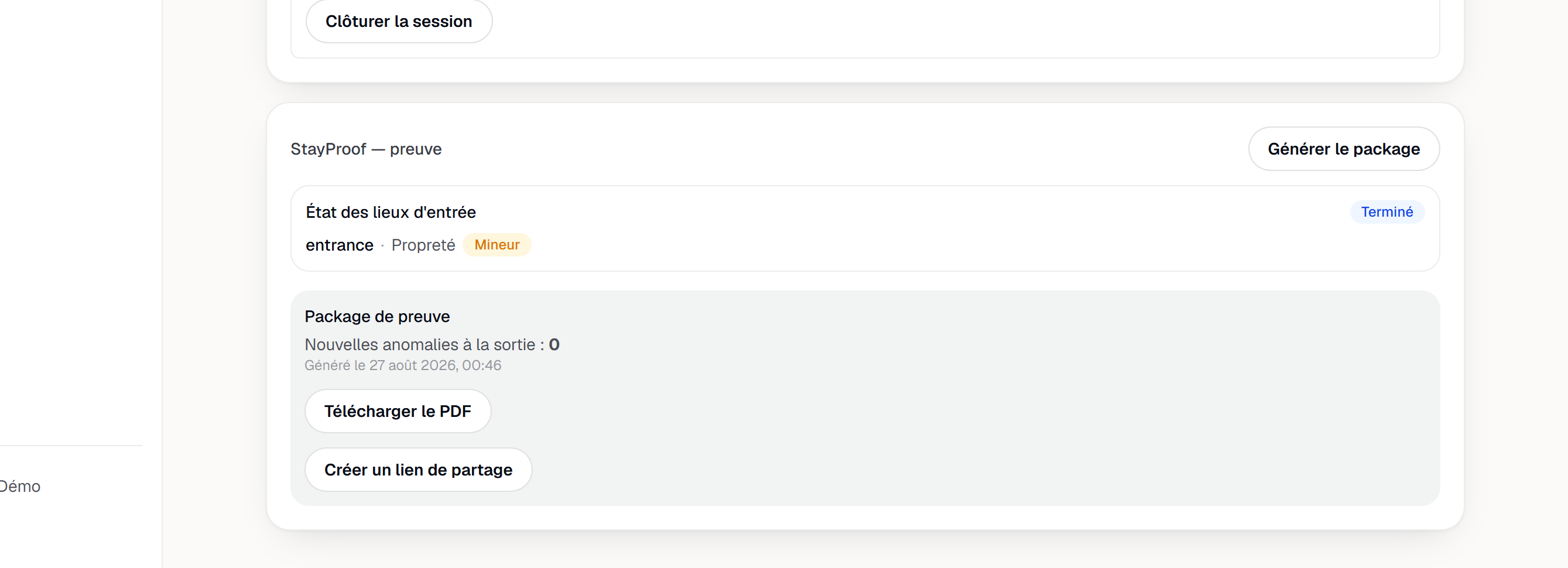 Le package de preuve : écarts, PDF, partage assurance.